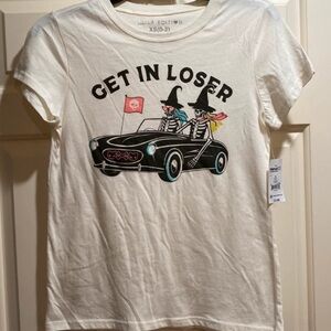 White Graphic Tee with Fun Design